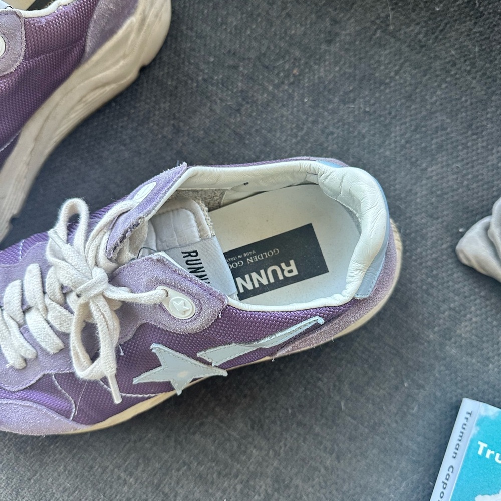 Purple golden goose running shoes. Been worn maybe 5 times